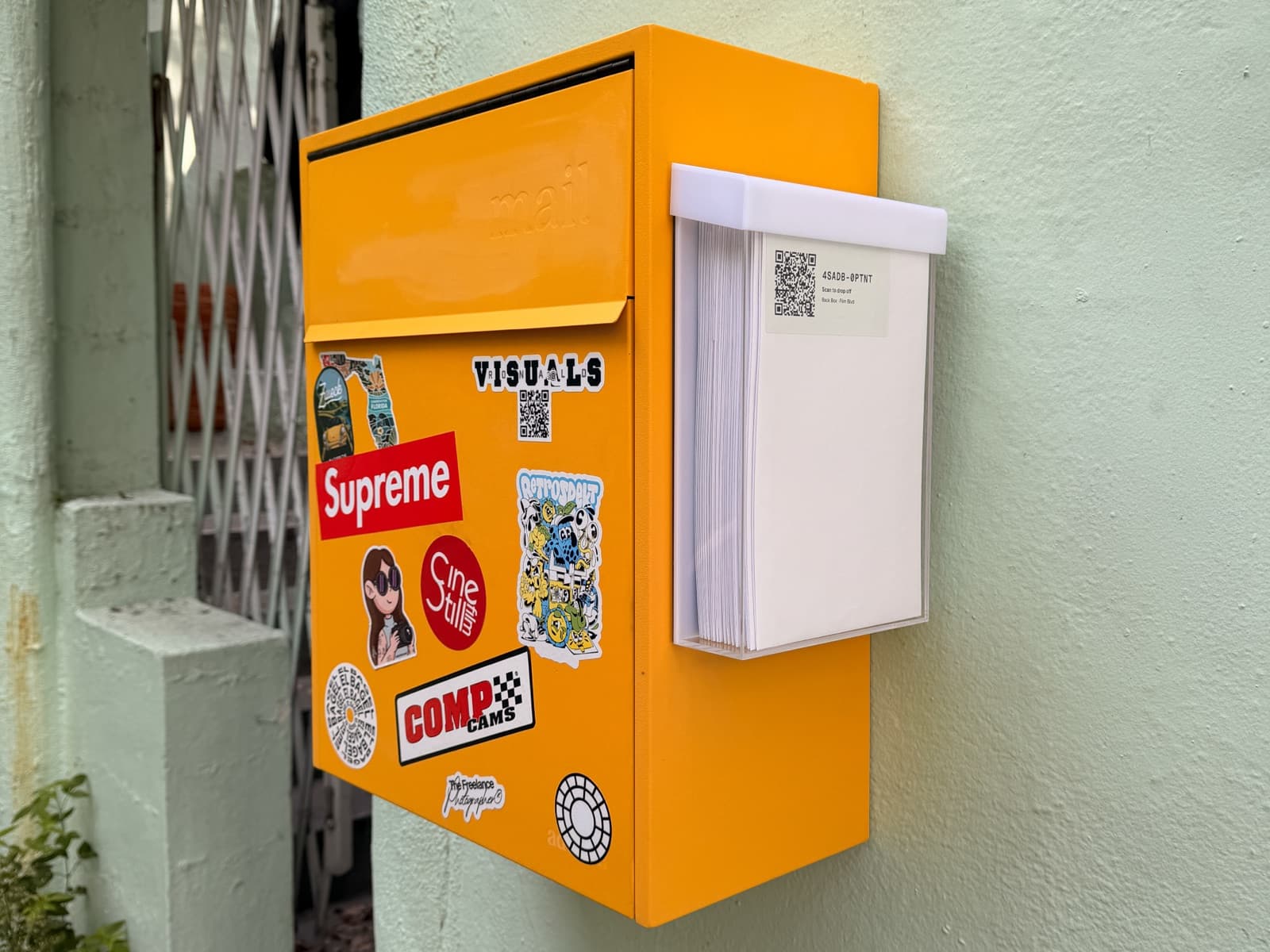 The Back Box, in the patio at the walkup to the lab